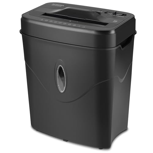 Aurora AU1030XA Trituradora de papel de corte transversal de 10 folhas com caixote do lixo de 4,4 ga