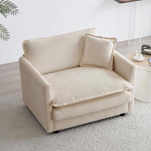 Sillón Plegable Terciopelo Beige miniatura 1