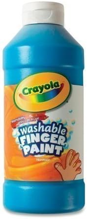 Wholesale CASE of 20 - Crayola Washable finger paint-Washable Finger Paint, Non-Toxic, 16oz., 12/BT, Blue