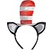 Costumes USA Dr. Seuss Cat in the Hat Cat Ears Headband for Kids, Halloween Costume Accessories, One Size