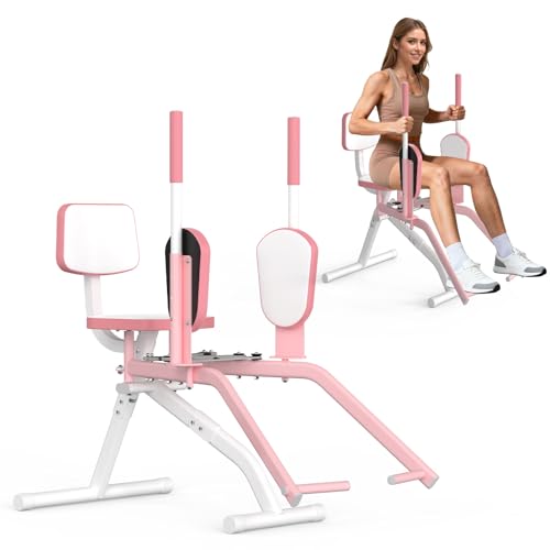 HOTWAVE Hip Abductor Machine for Glute Workout Thigh Toner with Adjustable Arm Exercise Handle Leg Workout Equipment for Home Gym 400lbs Capacity