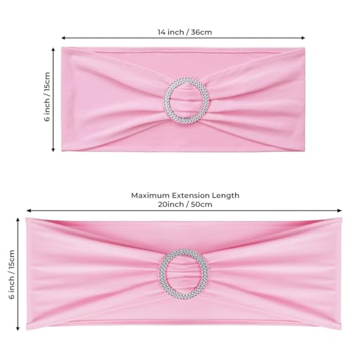Nœuds de chaises élastiques roses au design chic avec boucle