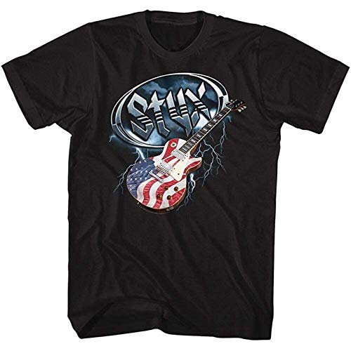 Photo de Styx Tall T Shirt American Guitar Tee Black XXL