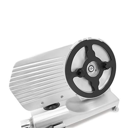 KWS Metal Collection Commercial 320W 10 Inch Meat Slicer MS-10DS Anodized Aluminum Base with Stainless Steel Blade + Blade Removal Tool, Frozen Meat/Cheese/Food Slicer Commercial and Home Use