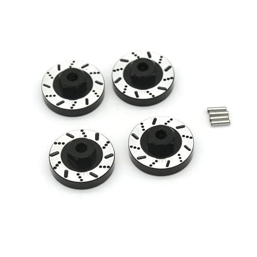 Accessories Modèle Intelligent télécommande Voiture métal Mise à Niveau Accessoires modifiés contrepoids 7mm coupleur 4 pièces Easy to Install (Color : Black) Cover