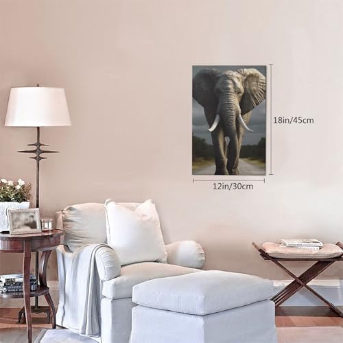 Impression 3D éléphant cadre déco pour bureau et chambre zen
