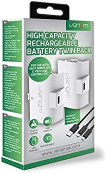 Venom High Capacity 1100mAh Rechargeable Battery Twin Pack - White (Xbox Series X & S / Xbox One)