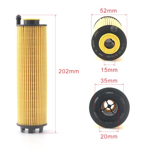 Filtro de aceite de motor contra el desgaste para M256 S400L y GLE450, juego de 4 piezas 6