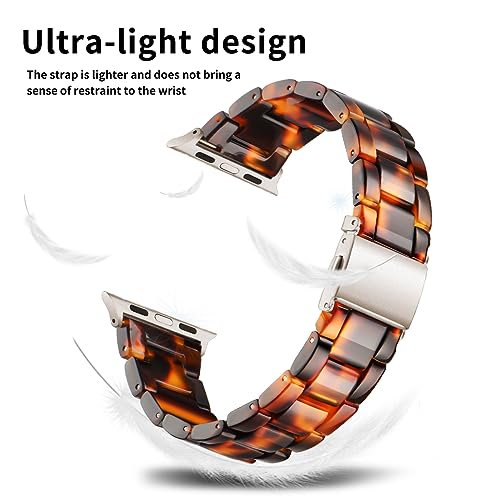 Image of Bestig Resin Band Compatible with Apple Watch Bands for Women 49mm 46mm 45mm 44mm 42mm(Series 1 2 3), Lightweight Waterproof Strap for iWatch Series 11 10 9 8 7 6 5 4 3 2 1 SE Ultra Men