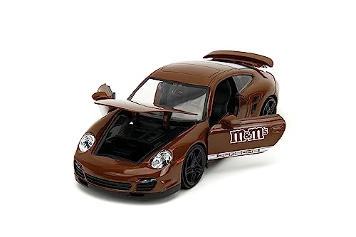 Jada M&M's Porsche 911 Turbo 1:24 y Figura Brown 2.75" miniatura 5