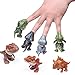 Totatatree 10Pcs Finger Biting Dinosaur,Dinosaur Collectible Toy with Movable Joints and Head,Finger Dinosaur & Animal Set for 3 4 5 YO Kids Birthday (Dino_B)