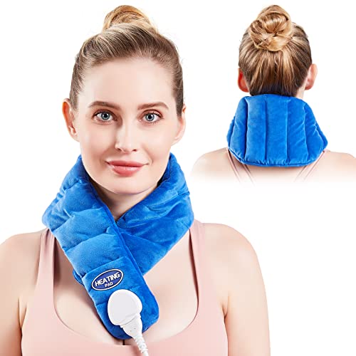 Jobyna Termoforo Cervicale Elettrico, Cuscino Termico, Termoterapia Scaldacollo Cuscino Cervicale Termico Per Alleviare Il Dolore, 5 Secondi Riscaldamento Rapido, 30-70 ℃ E 10-90 Minuti Regolabile-image
