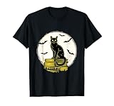 Halloween cat moon bats occult vintage spooky