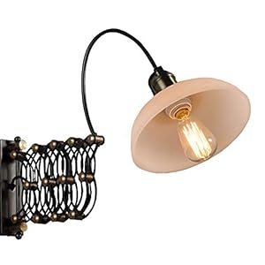 LED Wandlampen Indoor, V-Intage Style Gold Jade Wandlamp Lamp Wandkandelaar met Frosted Glass Dome Shade Gebruik 1…