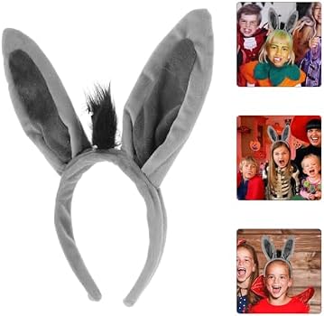 Diadema De Orejas De Burro De Hilo Suave – Accesorio Para Disfraz De Granja, Carnaval Y Fiestas – Unisex Y Fácil De Poner
