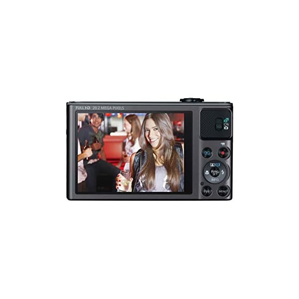 Canon PowerShot SX620 HS Digitalkamera (20,2 MP, 25-fach optischer Zoom, 50-fach ZoomPlus, 7,5cm (3 Zoll) Display, CMOS-Sensor; DIGIC4+, optischer Bildstabilisator, WLAN, NFC, HDMI) Kamera schwarz – Bild 4