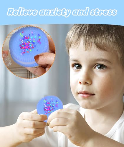 Image of Taba Squishies 4-Pack, Soft Silicone Stress Relief Toys for Adults & Kids, Fufu Squishy Anxiety Relief Set, Squishy Sensory Fidget Toys for Office, Study, and Travel, 6.5 x 6.5 x 2.5 cm