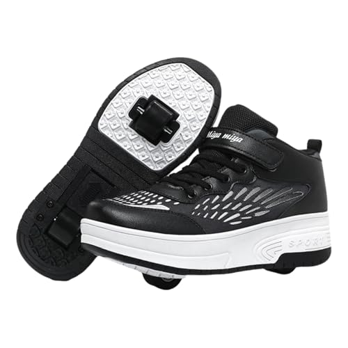 Leichtrit Zapatos con Ruedas para niñas,Zapatillas con Ruedas niño,Zapatos con Ruedas Unisex niños,2 en 1,Multiusos,Retráctil,para Patinaje,para Regalos creativos de Vacaciones,para Exterior