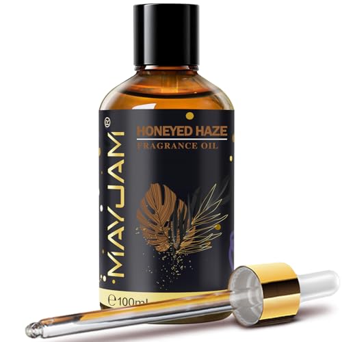 Honeyed Haze Fragrance Oil Essential Oil MAYJAM 3.38FL.OZ Honeyed Haze Oil for Diffusers for Home Long Lasting Scented Oils for Soap Candle Making - 100ML