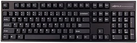 Leopold FC900RN Mechanical Keyboard with Cherry MX Red Switch (Black Case, Black PBT Doubleshot Keycaps, 104 Keys)
