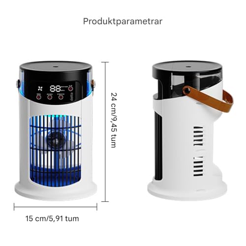 Kühlgebläse- 6 Geschwindigkeiten Ruhig Persönlicher Luftkühler Mit USB- Einstellbare Ruhige Lüfter Für Büro Schlafzimmer Garage Indoor Camping-5