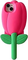 Vista 1 de Fundas para teléfono Kawaii compatibles con iPhone 13 Pro Max, linda funda de flores de tulipán de dibujos animados 3D de silicona suave para iPhone