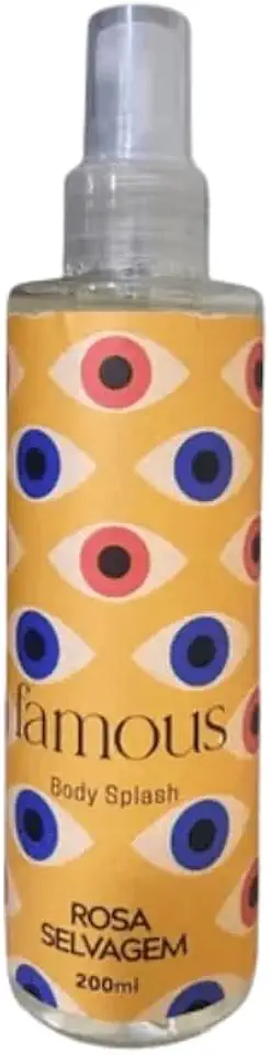 Perfume Rosa Selvagem Famous - 200ml - Fixação Prolongada, Fragrância Feminina Intensa, Alto Custo-Benefício