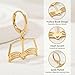OKKRMGZ Book Earrings for Women Fun Hollow Book Hoop Earring Novelty Jewelry for Teacher Librarian Unique Earrings Book Lovers Gold