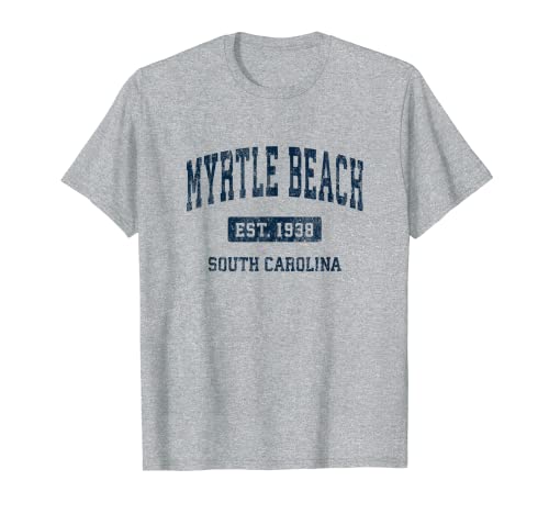 Myrtle Beach Carolina del Sur SC Vintage Deportes Atléticos Desig Camiseta