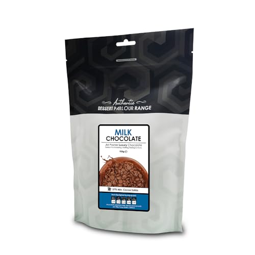 JM Posner Milk Chocolate for Baking Chocolate Fountains High Cocoa Butter Content No Oil Required Semi-Sweet Vegetarian Rainforest Sourced 900g