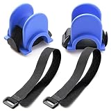 ESFUERZO(エスフエルソ) ロッドホルダー 釣り ロッドスタンド 竿置き 竿受け 防波堤 堤防 欄干 手すり 柵 面ファスナー ゴム 便利　 (03アーチ（ブルー）２個セット)