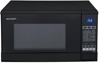 Sharp R-270BK Solo Microwave 20L 800W 10 Power Levels 8 AutoCook Programmes Timer up to 99 Minutes Glass Turntable (25.5cm) Black