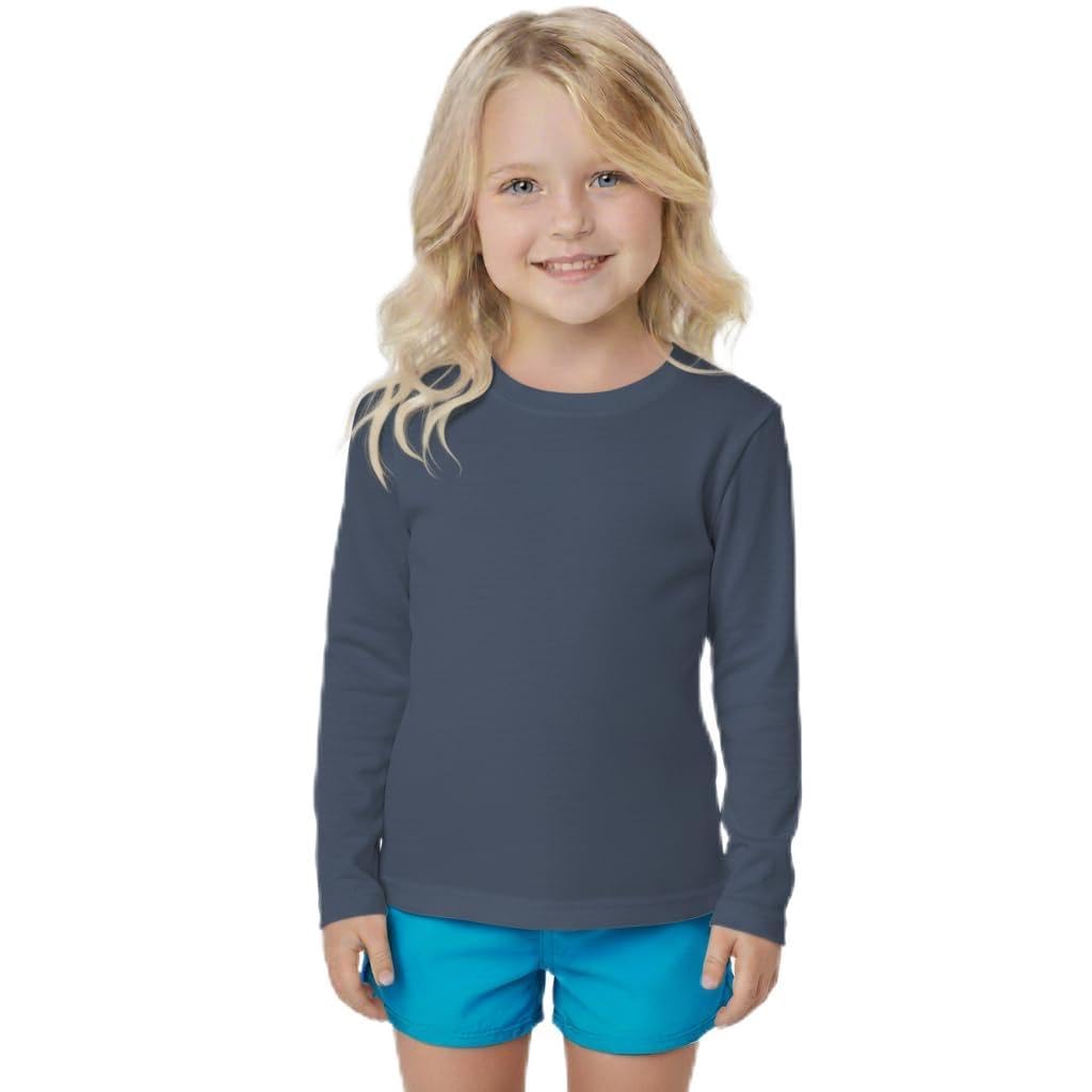 INGEAR Girls Long Sleeve Rash Guard Swim Shirt Outdoor Sports Shirt Lightweight Athletic Tee Protective Quick Dry