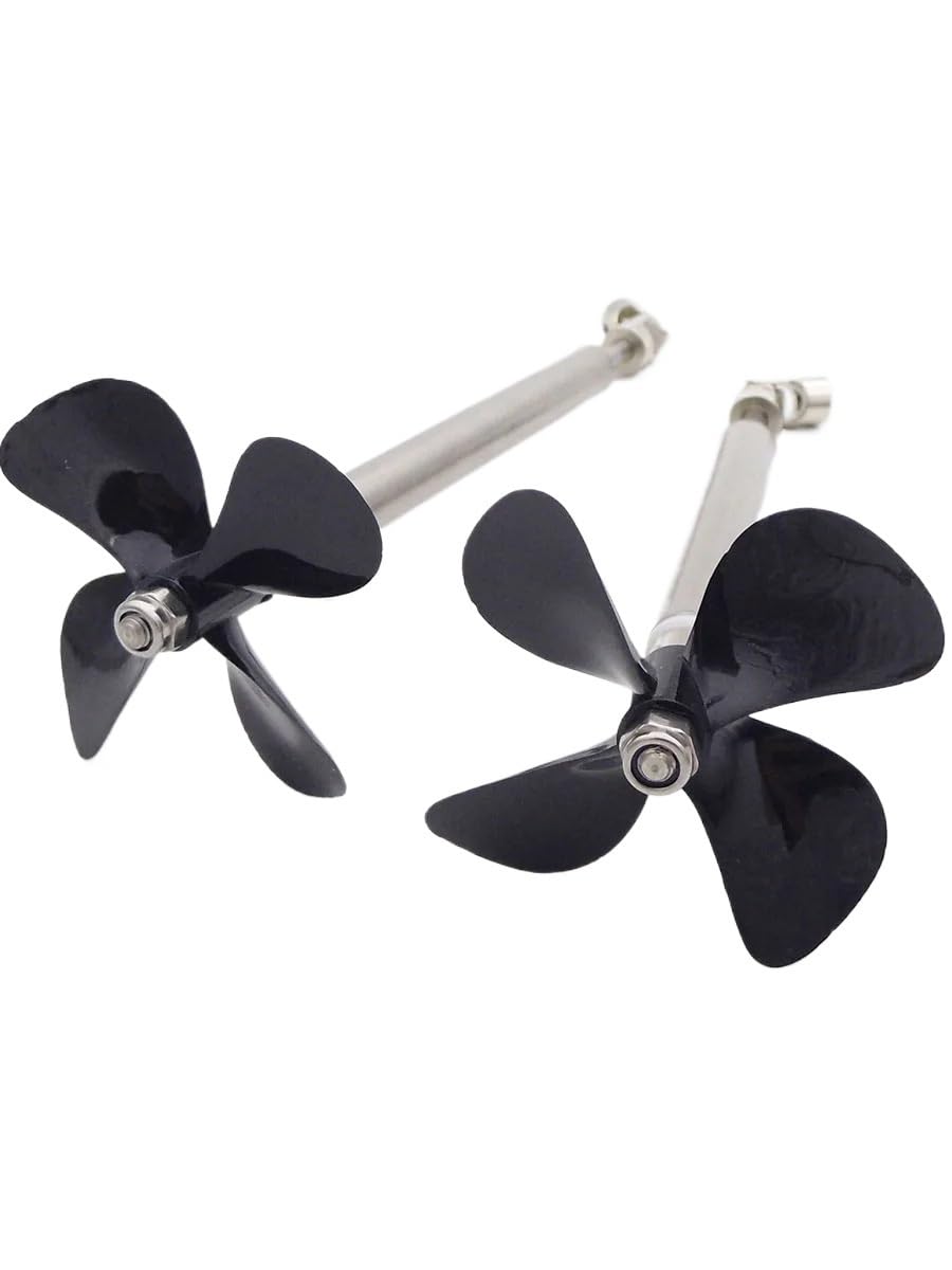 Hélice RC Tripale En Cuivre 50 Mm, Trou 4 Mm – Sens Gauche – Parfaite Pour Bateau Télécommandé