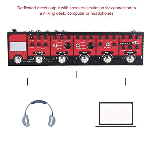 Fafeims Accordeur de pédale de Guitare Durable et Pratique et Exquis MOOER Red Truck Six Effets pour pédales de Guitare… - Les Beatles, Paul McCartney, John Lennon, RIngo Starr, George Harrison Fafeims Accordeur de pédale de Guitare Durable et Pratique et Exquis MOOER Red Truck Six Effets pour pédales de Guitare… – Image 4