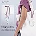 SURPHY 3 Pack Phone Wrist Strap with CellPhone Tether Tab, Cellphone Lanyard, Anti Theft Phone Strap with 2-Color Braided, Wrist Lanyard for Women and Men, Pink & Lilac & Lilac Purple