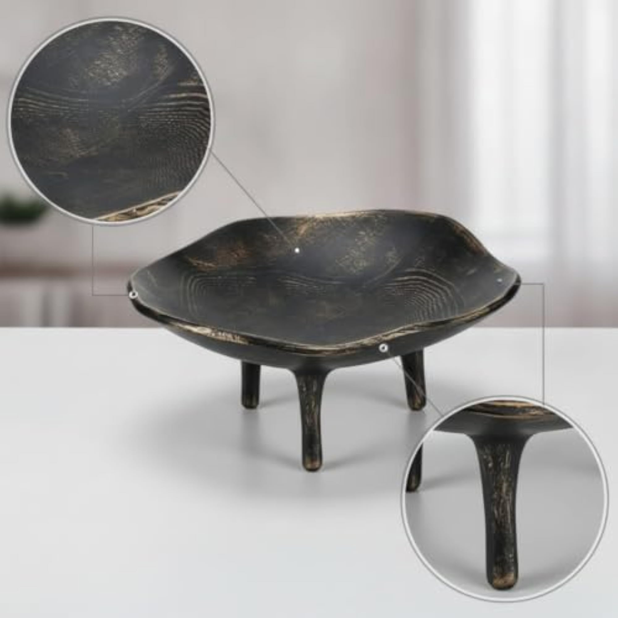 Matte Resin Fruit Tray, Textured Design