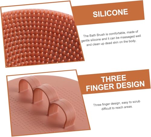 Image of Silicone Bath Body Scrubber Brush - Soft Exfoliating Shower Brush for Deep Cleaning, Gentle Skin Massage & Easy Foaming(pink)