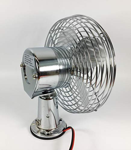 Meridian Vehicle Parts MVP 12 Volt All Metal Dash Fan 6" Dia. Blade - PF12M