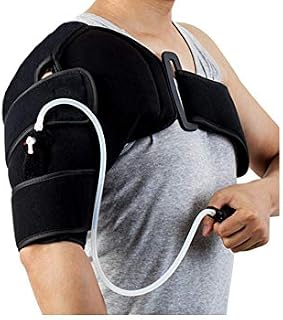 Hot/Cold Shoulder Brace Ice Pack with Air Compression Wrap Shoulder Cuff Support Brace
