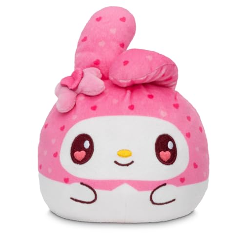 Image of TeeTurtle Reversible Sanrio My Melody Plushie 4-Inch Present Two-Sided Flip Plush Toy with Embroidered Details - Cute Mini Collectible Plush for Kids, Teens, and Adults