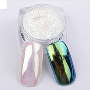 Nail Art Powder Mirror Nail Glitter Powder,Dust Nail Art DIY Shinning Chrome Pigment Glitters Nail Professional for…