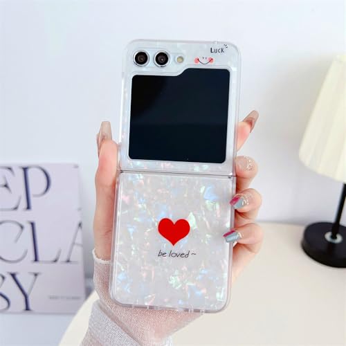 Housse Luxe Samsung Z Flip 5 Coeur en silicone souple haute qualité motif laser