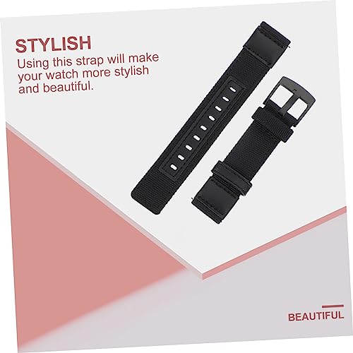 BESPORTBLE 2pcs Genuine Leather Nylon Wrist Watch Band for Replaceable Watchband Fit Wrist Watch3