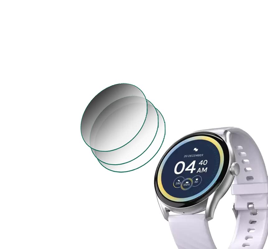 DAFFIN Tempered Glass Screen Protector for Fitshot Aster 1.43 Smartwatch (Pack of 03) DFN-WATCH-0531