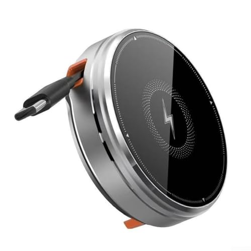 Soporte para auriculares para juegos - Cargador de alineación magnética - Para iPhone 15 Pro Max S24 para Ultra Watch Series 6 Pro - Para organizador de cables de escritorio (plateado)