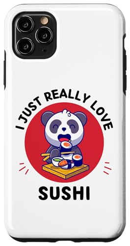 Lindo panda kawaii I Just Really Love Sushi Lover Carcasa para iPhone 11 Pro Max