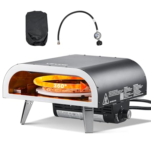 VEVOR Propane Outdoor Pizza Oven, 12 in Auto Rotating Propane