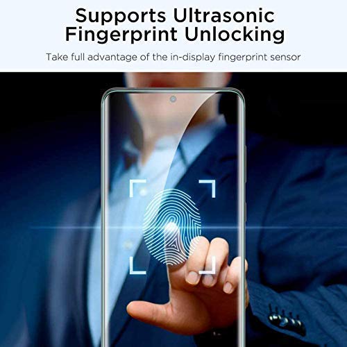 Image of Screen Protector for Samsung Galaxy S20 Ultra Black Tempered Glass Edge-to-Edge 3D Screen Guard With Installation Kit