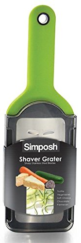 Simposh Shaver Grater | Handheld Grater For Shavings & Curls Of Truffle Garlic Soft Cheese Chocolate Fruit Vegetable | Sharp Stainless Steel Blade | Soft Ergonomic Handle | Safety Cover Food Container #TOP4